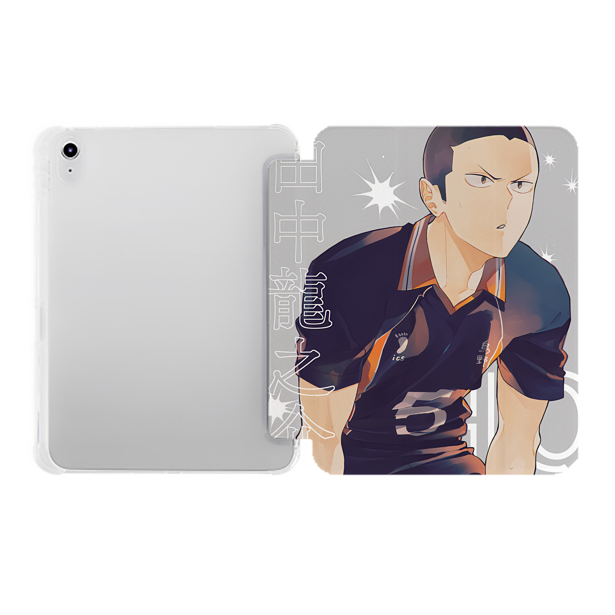 （画像用） ハイキュー!! Haikyu!! IPad ケース ペン収納付き 三つ折りスタンド PUレザー×シリコン 対応機種9.5/10.5/10.9インチ